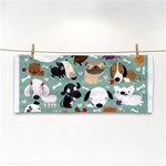 Dog Pattern Hand Towel Front