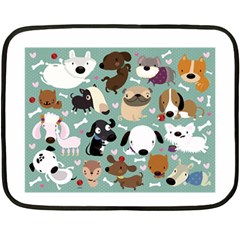 Dog Pattern Fleece Blanket (mini)