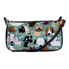 Dog Pattern Shoulder Clutch Bags by Mjdaluz