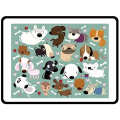 Dog Pattern Fleece Blanket (large) 