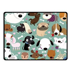 Dog Pattern Fleece Blanket (small)