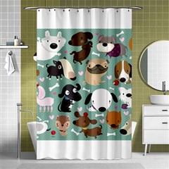 Dog Pattern Shower Curtain 48  X 72  (small)  by Mjdaluz