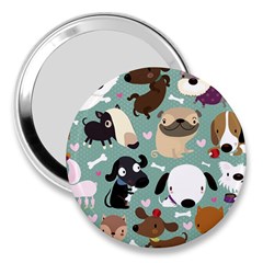 Dog Pattern 3  Handbag Mirrors