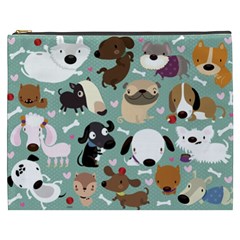 Dog Pattern Cosmetic Bag (xxxl)  by Mjdaluz