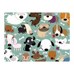 Dog Pattern Double Sided Flano Blanket (mini) 