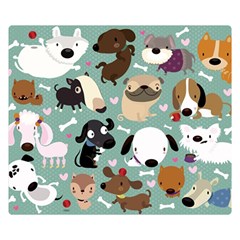 Dog Pattern Double Sided Flano Blanket (small) 