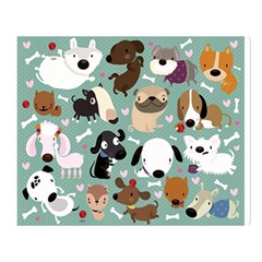 Dog Pattern Double Sided Flano Blanket (large) 