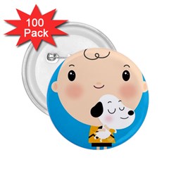 Snoopy 2 25  Buttons (100 Pack)  by Mjdaluz