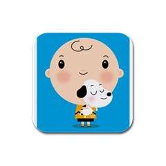 Snoopy Rubber Square Coaster (4 Pack) 