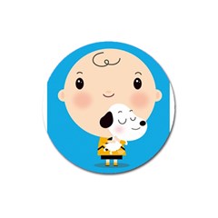 Snoopy Magnet 3  (round) by Mjdaluz