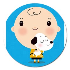 Snoopy Magnet 5  (round)