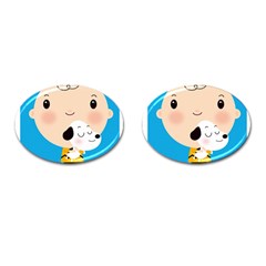 Snoopy Cufflinks (oval) by Mjdaluz