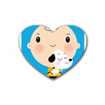 Snoopy Rubber Coaster (Heart)  Front