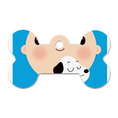 Snoopy Dog Tag Bone (two Sides)