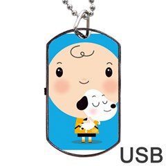 Snoopy Dog Tag Usb Flash (two Sides) 