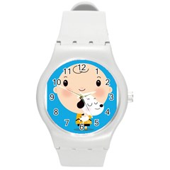 Snoopy Round Plastic Sport Watch (m)