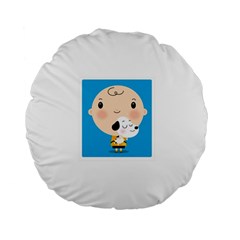 Snoopy Standard 15  Premium Round Cushions by Mjdaluz