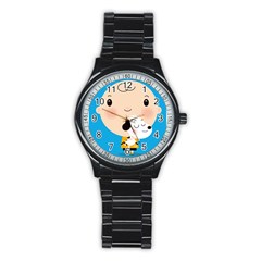 Snoopy Stainless Steel Round Watch