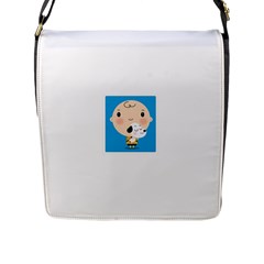 Snoopy Flap Messenger Bag (l)  by Mjdaluz