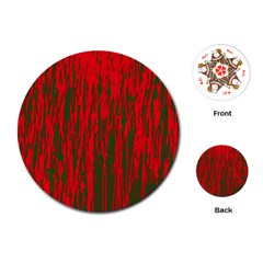 Red And Green Pattern Playing Cards (round) 