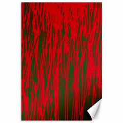 Red And Green Pattern Canvas 12  X 18   by Valentinaart