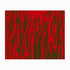 Red And Green Pattern Small Glasses Cloth (2-side) by Valentinaart