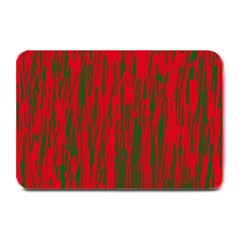 Red And Green Pattern Plate Mats