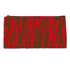 Red And Green Pattern Pencil Cases by Valentinaart