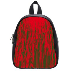 Red And Green Pattern School Bags (small)  by Valentinaart