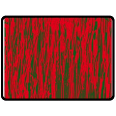 Red And Green Pattern Fleece Blanket (large) 