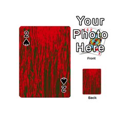 Red And Green Pattern Playing Cards 54 (mini)  by Valentinaart