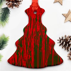 Red And Green Pattern Ornament (christmas Tree)