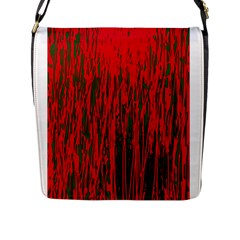 Red And Green Pattern Flap Messenger Bag (l)  by Valentinaart