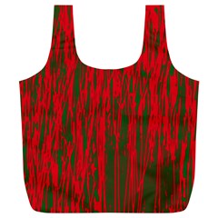 Red And Green Pattern Full Print Recycle Bags (l)  by Valentinaart