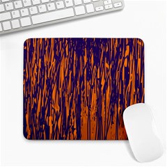 Blue And Orange Pattern Large Mousepads by Valentinaart