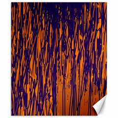 Blue And Orange Pattern Canvas 8  X 10  by Valentinaart