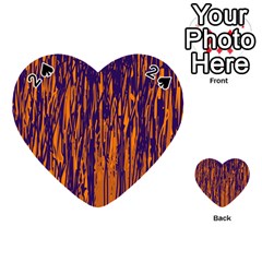 Blue And Orange Pattern Playing Cards 54 (heart) 