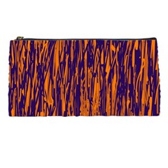 Blue And Orange Pattern Pencil Cases by Valentinaart