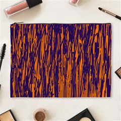 Blue And Orange Pattern Cosmetic Bag (xl) by Valentinaart