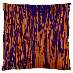 Blue And Orange Pattern Large Cushion Case (one Side) by Valentinaart