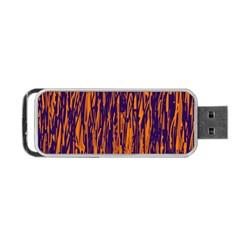 Blue And Orange Pattern Portable Usb Flash (one Side) by Valentinaart