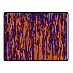 Blue And Orange Pattern Double Sided Fleece Blanket (small) 