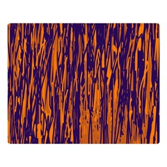 Blue And Orange Pattern Double Sided Flano Blanket (large) 