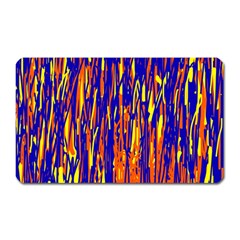 Orange, Blue And Yellow Pattern Magnet (rectangular) by Valentinaart