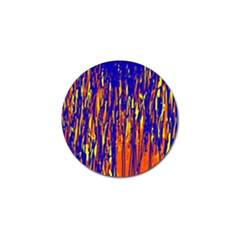 Orange, Blue And Yellow Pattern Golf Ball Marker (10 Pack) by Valentinaart