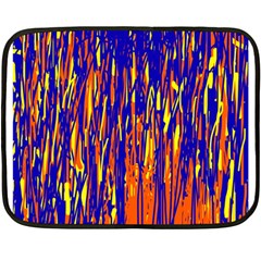 Orange, Blue And Yellow Pattern Fleece Blanket (mini)