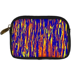 Orange, Blue And Yellow Pattern Digital Camera Cases by Valentinaart