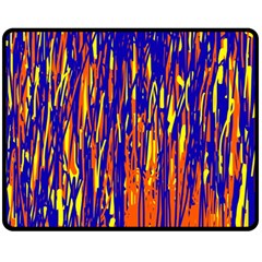 Orange, Blue And Yellow Pattern Fleece Blanket (medium) 