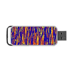 Orange, Blue And Yellow Pattern Portable Usb Flash (two Sides)