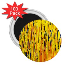 Yellow Pattern 2 25  Magnets (100 Pack)  by Valentinaart